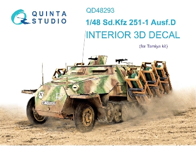 Sd.Kfz 251/1 Ausf.D - 3d-printed & Coloured Interior On Decal Paper (For Tamiya Kits) - zdjęcie 2