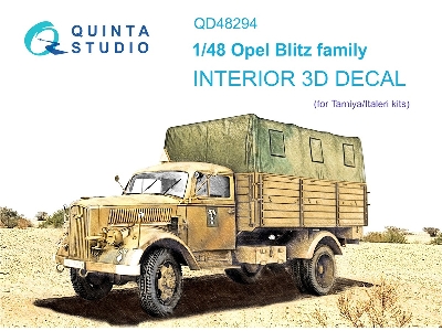 Opel Blitz Family - 3d-printed & Coloured Interior On Decal Paper (For Tamiya And Italeri Kits) - zdjęcie 2