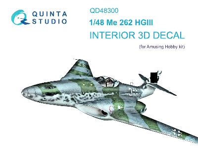 Messerschmitt Me-262 Hgiii - 3d-printed & Coloured Interior On Decal Paper (For Amusing Hobby Kits) - zdjęcie 2