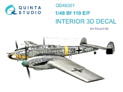 Messerschmitt Bf-110 E/F - 3d-printed & Coloured Interior On Decal Paper (For Eduard Kits) - zdjęcie 2