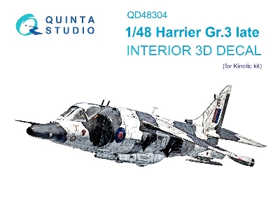 Harrier Gr.3 Late - 3d-printed & Coloured Interior On Decal Paper (For Kinetic Kits) - zdjęcie 2