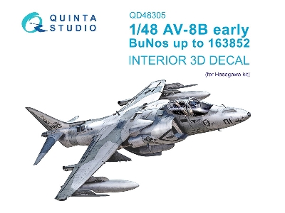 Mcdonell Douglas Av-8 B Learly - 3d-printed & Coloured Interior On Decal Paper (For Hasegawa Kits) - zdjęcie 2