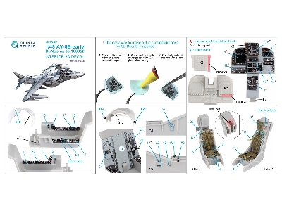 Mcdonell Douglas Av-8 B Learly - 3d-printed & Coloured Interior On Decal Paper (For Hasegawa Kits) - zdjęcie 16
