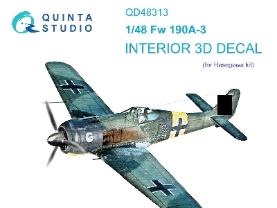 Focke Wulf Fw-190 A-3 - 3d-printed & Coloured Interior (For Hasegawa Kits) - zdjęcie 2