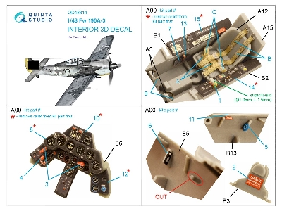 Focke Wulf Fw 190 A-3 - 3d-printed & Coloured Interior (For Tamiya Kits) - zdjęcie 11