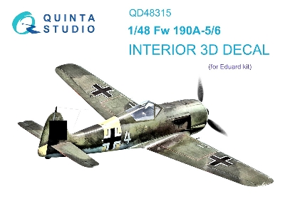 Focke Wulf Fw 190 A-5 / A-6 - 3d-printed & Coloured Interior (For Eduard Kits) - zdjęcie 2