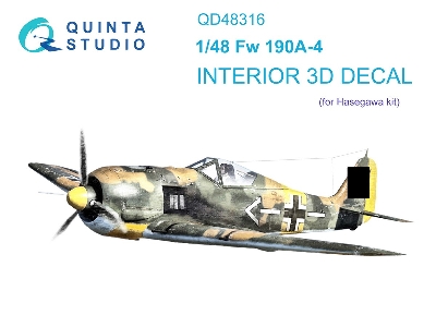 Focke Wulf Fw 190 A-4 - 3d-printed & Coloured Interior (For Hasegawa Kits) - zdjęcie 2