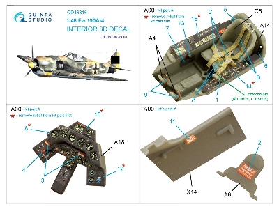 Focke Wulf Fw 190 A-4 - 3d-printed & Coloured Interior (For Hasegawa Kits) - zdjęcie 10