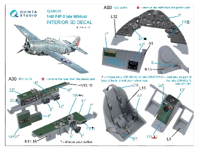 Grumman F4f-3 Wildcat Late - 3d-printed & Coloured Interior (For Eduard Kits) - zdjęcie 11