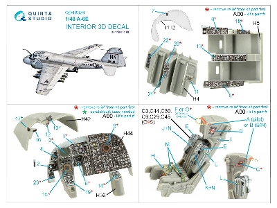 Grumman A-6 E -3d-printed & Coloured Interior (For Kinetic Kits) - zdjęcie 13