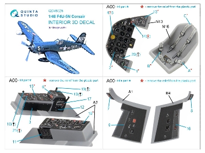 Vought F4u-5n - 3d-printed & Coloured Interior (For Hasegawa Kits) - zdjęcie 11