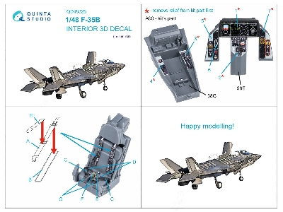 Lockheed Martin F-35 B Lightning Ii - 3d-printed & Coloured Interior (For Italeri Kits) - zdjęcie 13