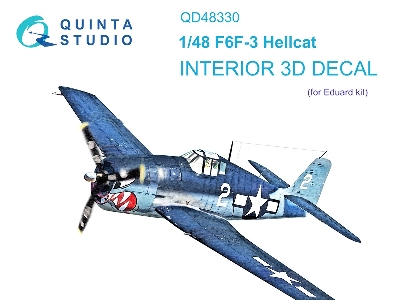 Grumman F6f-3 Hellcat - 3d-printed & Coloured Interior (For Eduard Kits) - zdjęcie 2