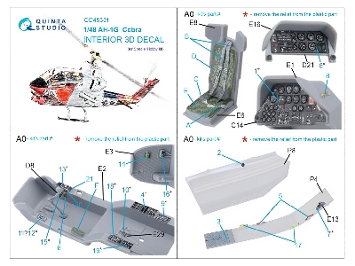 Bell Ah-1 G Cobra - 3d-printed & Coloured Interior (For Special Hobby Kits) - zdjęcie 10