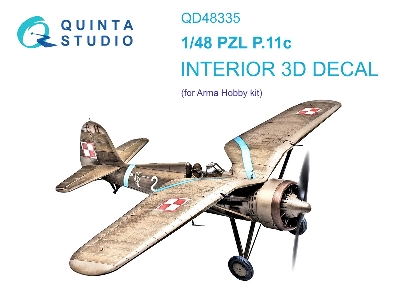 Pzl P.11c - 3d-printed & Coloured Interior (For Arma Hobby Kits) - zdjęcie 2
