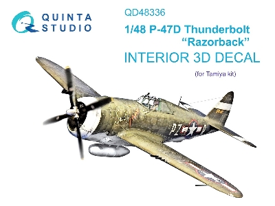 Republic P-47 D Thunderbolt Razorback  - 3d-printed & Coloured Interior (For Tamiya Kits) - zdjęcie 2