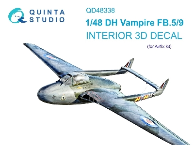 De Havilland Vampire Fb.5 / Fb.9 - 3d-printed & Coloured Interior (For Airfix Kits) - zdjęcie 2