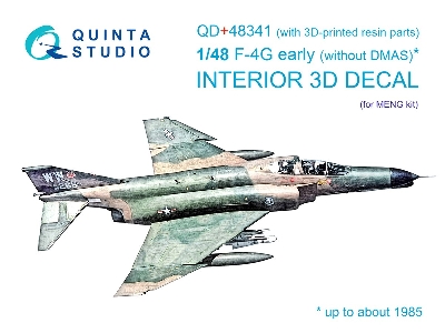 Mcdonnell Douglas F-4 G Early (Without Dmas) - Interior 3d Decal With 3d-printed Resin Parts (For Meng Kits) - zdjęcie 2