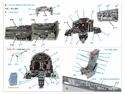 Mcdonnell Douglas F-4 G Early (Without Dmas) - Interior 3d Decal With 3d-printed Resin Parts (For Meng Kits) - zdjęcie 17