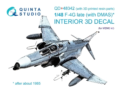 Mcdonnell Douglas F-4 G Late (With Dmas) - Interior 3d Decal With 3d-printed Resin Parts (For Meng Kits) - zdjęcie 2