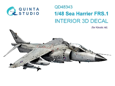 Sea Harrier Frs.1 - 3d-printed & Coloured Interior (For Kinetic Kits) - zdjęcie 2