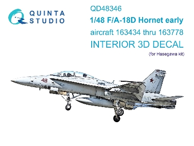 Mcdonnell Douglas Fa-18 D Early - 3d-printed & Coloured Interior (For Hasegawa Kits) - zdjęcie 2