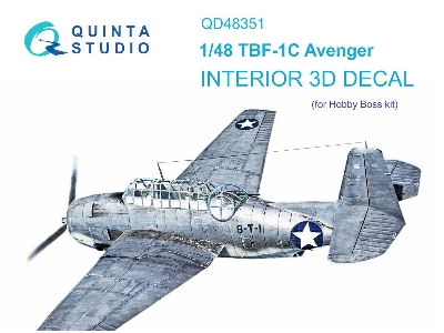 Grumman Tbf-1 C - 3d-printed & Coloured Interior (For Hobby Boss Kits) - zdjęcie 1