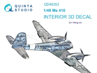 Messerschmitt Me-410 - 3d-printed & Coloured Interior (For Meng Kits) - zdjęcie 2
