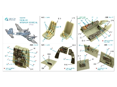 Messerschmitt Me-410 - 3d-printed & Coloured Interior (For Meng Kits) - zdjęcie 11
