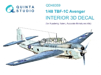 Tbf-1 Avenger - 3d-printed & Coloured Interior (For Academy / Italeri And Accurate Miniatures Kits) - zdjęcie 2