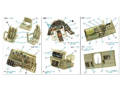 Tbf-1 Avenger - 3d-printed & Coloured Interior (For Academy / Italeri And Accurate Miniatures Kits) - zdjęcie 12