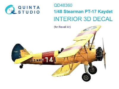 Stearman Pt-17 Kaydet - 3d-printed & Coloured Interior (For Revell Kits) - zdjęcie 1