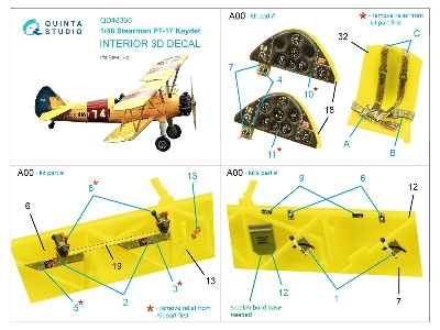 Stearman Pt-17 Kaydet - 3d-printed & Coloured Interior (For Revell Kits) - zdjęcie 10