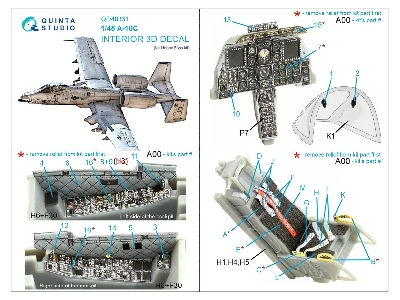 Fairchild A-10 C Thunerbolt Ii - 3d-printed & Coloured Interior (For Hobby Boss Kits) - zdjęcie 12
