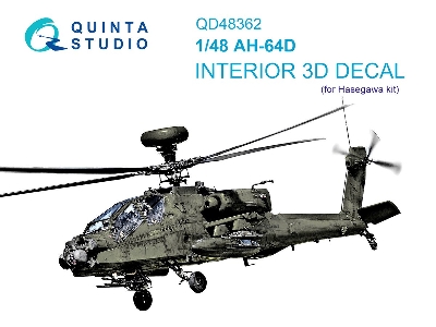 Boeing Ah-64 D - 3d-printed & Coloured Interior (For Hasegawa Kits) - zdjęcie 2