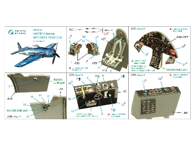 Grumman F8f-1 Bearcat - 3d-printed & Coloured Interior (For Hobby Boss Kits) - zdjęcie 10