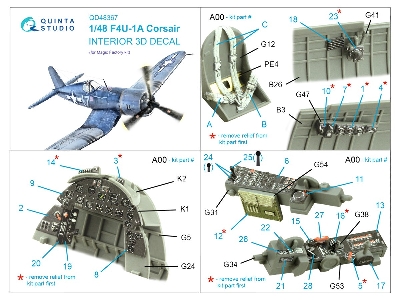 Vought F4u-1 A - 3d-printed & Coloured Interior (For Magic Factory Kits) - zdjęcie 10