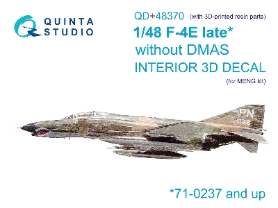 Mcdonnell Douglas F-4 E Late (Without Dmas)  - Interior 3d Decal With 3d-printed Resin Parts (For Meng Kits) - zdjęcie 2