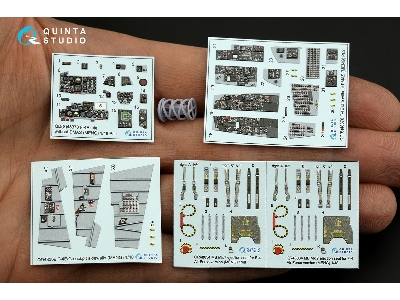 Mcdonnell Douglas F-4 E Late (Without Dmas)  - Interior 3d Decal With 3d-printed Resin Parts (For Meng Kits) - zdjęcie 3