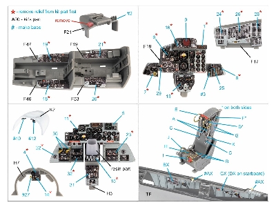 Mcdonnell Douglas F-4 E Late (Without Dmas)  - Interior 3d Decal With 3d-printed Resin Parts (For Meng Kits) - zdjęcie 17