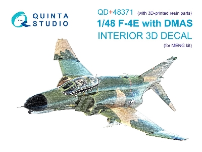 Mcdonnell Douglas F-4 E Late (With Dmas) - Interior 3d Decal With 3d-printed Resin Parts (For Meng Kits) - zdjęcie 2