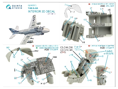 Grumman A-6 A - 3d-printed & Coloured Interior (For Kinetic Kits) - zdjęcie 12