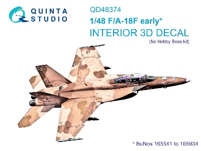 Boeing F/A-18 F Early - 3d-printed & Coloured Interior (For Hobby Boss Kits) - zdjęcie 2