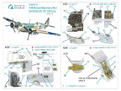 Bristol Blenheim Mk.I - 3d-printed & Coloured Interior (For Airfix Kits) - zdjęcie 13