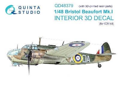 Bristol Beaufort Mk.I - Interior 3d Decal With 3d-printed Resin Parts (For Icm Kits) - zdjęcie 2
