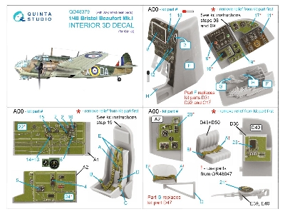 Bristol Beaufort Mk.I - Interior 3d Decal With 3d-printed Resin Parts (For Icm Kits) - zdjęcie 14