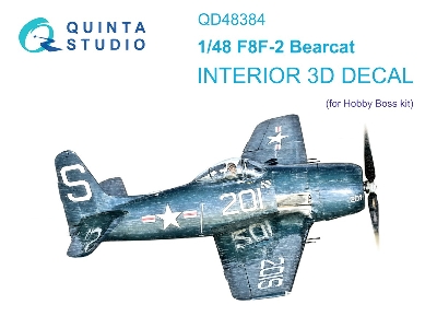 Grumman F8f-2 Bearcat - 3d-printed & Coloured Interior (For Hobby Boss Kits) - zdjęcie 2