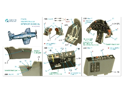 Grumman F8f-2 Bearcat - 3d-printed & Coloured Interior (For Hobby Boss Kits) - zdjęcie 10