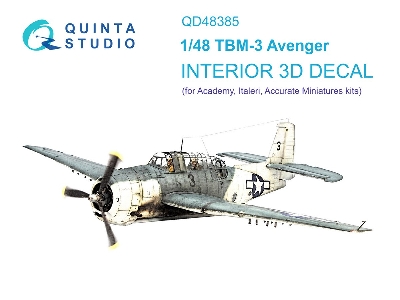 Grumman Tbm-3 Avenger - 3d-printed & Coloured Interior (For Accurate Miniatures / Academy And Italerikits) - zdjęcie 2