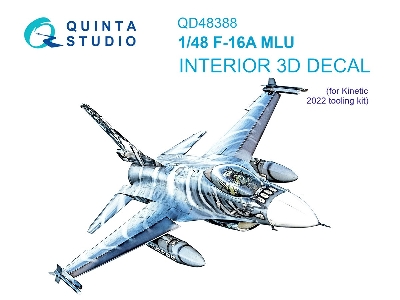 General Dynamics F-16 A Mlu - 3d-printed & Coloured Interior (For Kinetic Kits) - zdjęcie 2